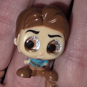 Disney DOORABLE FLYNN RIDER Mini Figure with Brown Hair and Blue Shirt MINI TINY